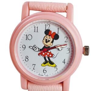 Disney Store Minnie Mouse Pink Plastic Watch Vintage